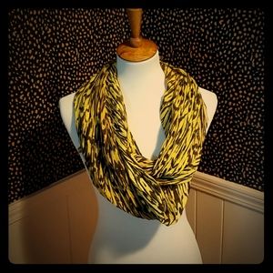 Neon Yellow and Brown Scarf